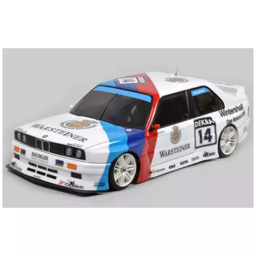 Carrosserie BMW M3 E30 transparente + châssis + stickers + supports - FG Modellsport 08058L - 1/5