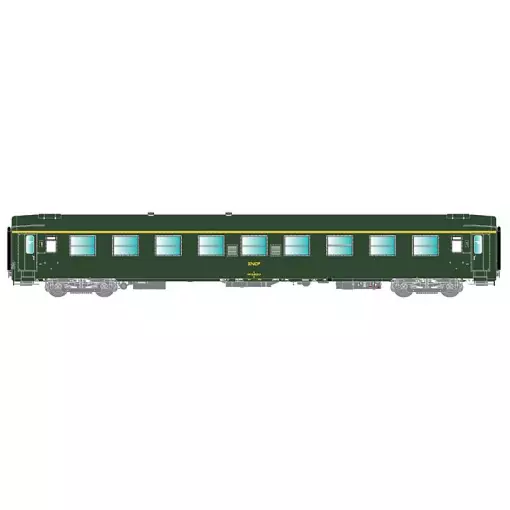 Voiture UIC 1ère classe verte "PARIS MASSENA - SUD OUEST" R37 HO42079 | SNCF HO 1/87 Ep IV