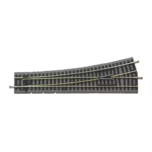 A-Track Ballasted Left Turnout 239mm 15°-R9 PU6 PIKO 55420 | HO 1/87 | Code 100