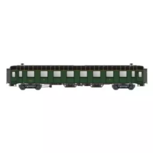 Voiture voyageurs OCEM RA A8 MYFI, toit et châssis noir, 1956, ex midi - Models World 40918 - HO 1/87 - SNCF - Ep IIIC-D