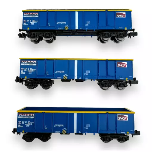Coffret de 3 wagons tombereaux Eamnos - Arnold HN6602 - N 1/160 - SNCF - Ep VI - 2R