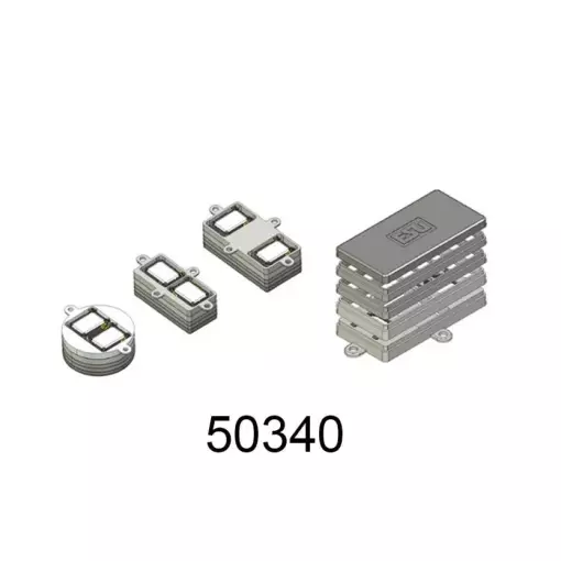 2 Lautsprecher 11x15mm und Universal-Montageplatte 8 Ohm ESU 50340