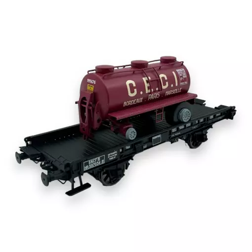 Wagon UFR Mono-Porteur + Remorque citerne "CECI" REE Modeles WB644 - HO 1/87