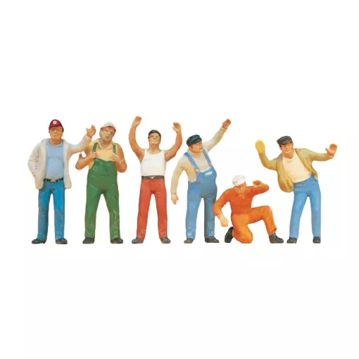 Pack of 6 fishermen/roaders PREISER 68202 O 1/50