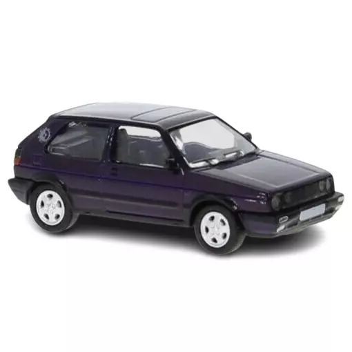 Voiture VW (Volkswagen) Golf II GTI Prune foncée métallisée PCX 870304 - HO 1/87