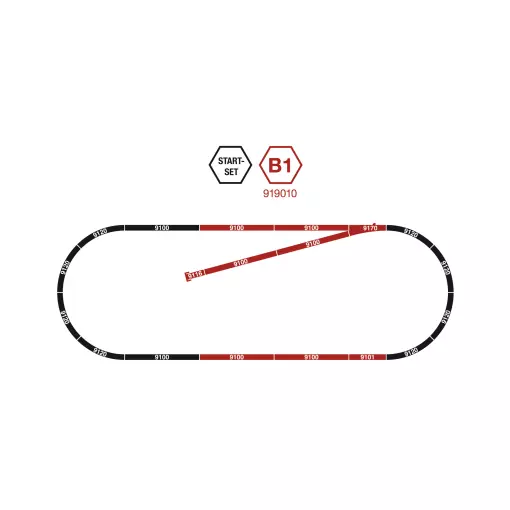 Erweiterungsset Start-Set B1 FLEISCHMANN 919010 - N 1/160 | 1180x400mm