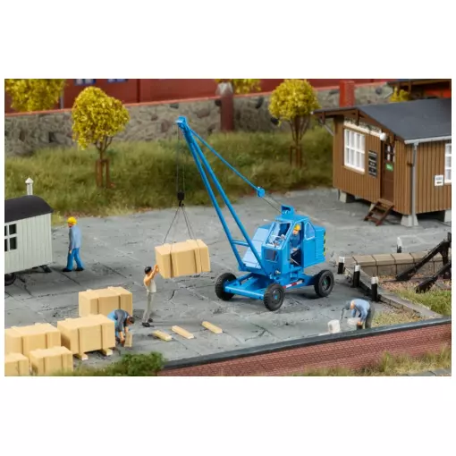 T170 blue wheel loader - AUHAGEN 41674 HO 1/87