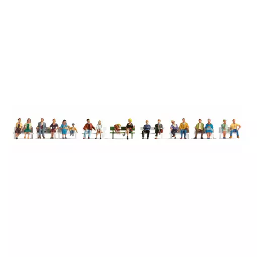 Pack XL | 18 figuras sentadas Noch 16131 - HO 1/87