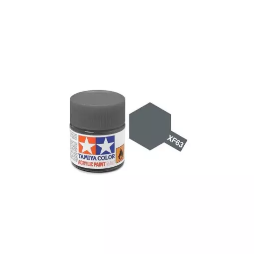 Peinture acrylique en pot - Gris Panzer MAT XF63 - TAMIYA 81763 - 10ml