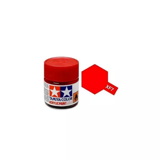 Peinture acrylique en pot - Rouge MAT XF7 - TAMIYA 81707 - 10ml