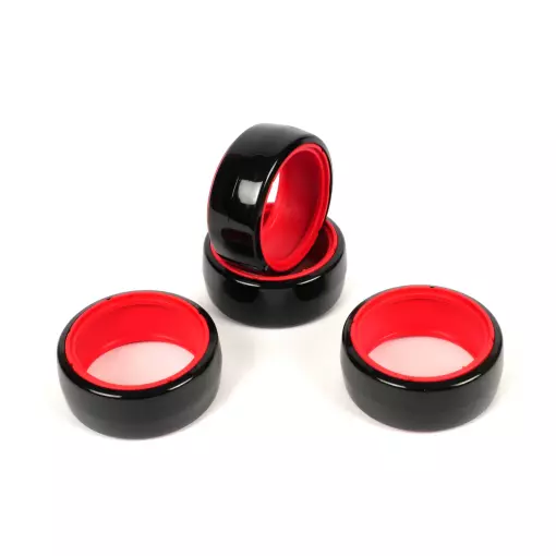 4 pneus drift rouge - T2M T422634R - 1/10