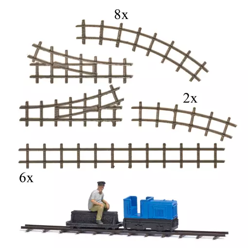 Scénette "Chemin de fer de jardin" - Busch 79828 - HO 1/87