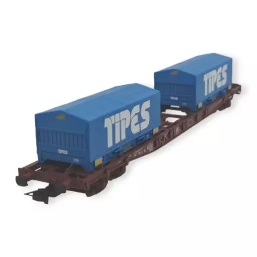 Containertragwagen S70 "TIPS". - JOUEF 6260 - SNCF - HO 1/87