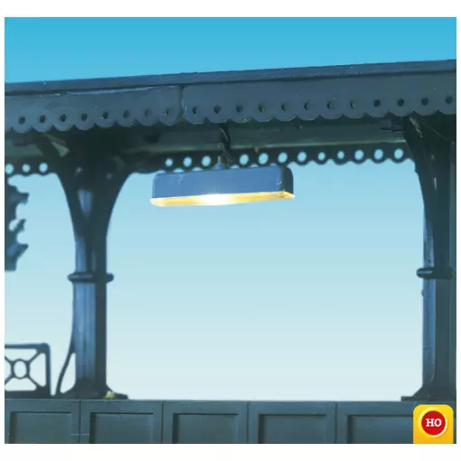 Éclairage lumineux pour gare moderne Brawa 5537 - HO : 1/87 - 20 x 5 mm