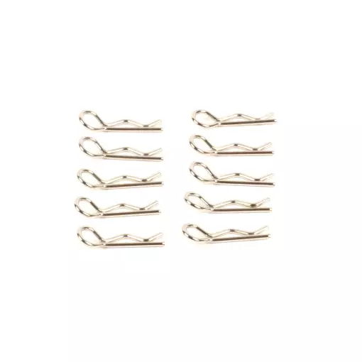 10 clips de carrosserie chromes - T2M T422658S - 1/12