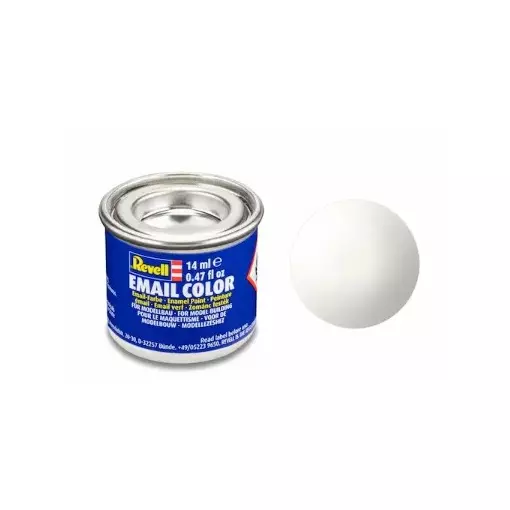 Peinture Émaillée Blanc Brillant RAL 9010, 14ml - Revell 32104
