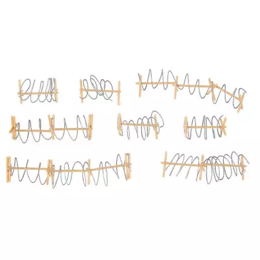 Set of 15 movable barriers with barbed wire FALLER 144122 HO - 1/87 - EP V