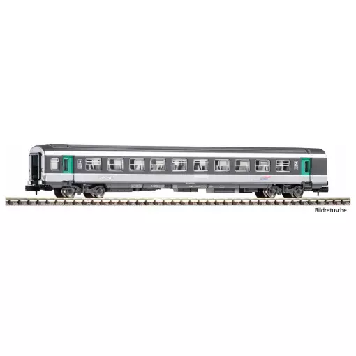 Voiture voyageurs Corail, livrée Corail+ à logo casquette, 2ème classe - Piko 94087 - N 1/160 - SNCF - Ep V - 2R