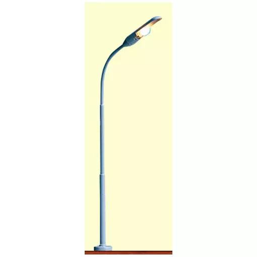 Lampadaire Courbe Tubulaire à LED - BRAWA 84012 - Hauteur 105MM - HO : 1/87 