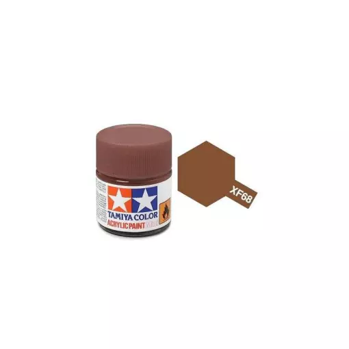 Peinture acrylique en pot - Brun MAT XF68 - TAMIYA 81768 - 10ml