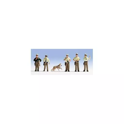 Lot de 5 figurines "policiers allemands et 1 chien" - Noch 36095 - N 1/160
