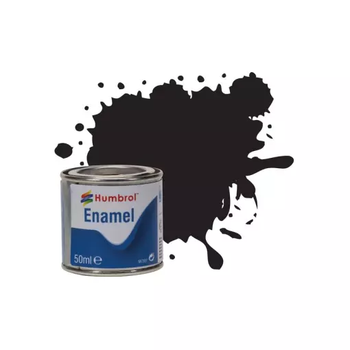 Peinture No 21 Noir - Brillant Boite de 50 ml - Humbrol AQ0021