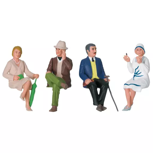 Pack of 4 seated figures LGB 53009 - G 1/22.5 - Orient Express