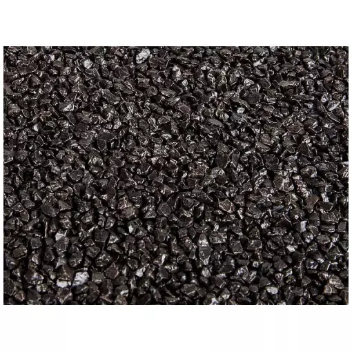Materiale floccato nero carbone - FA170301