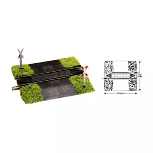 Level crossing for PROFI rail - FLEISCHMANN 6197 - HO 1/87