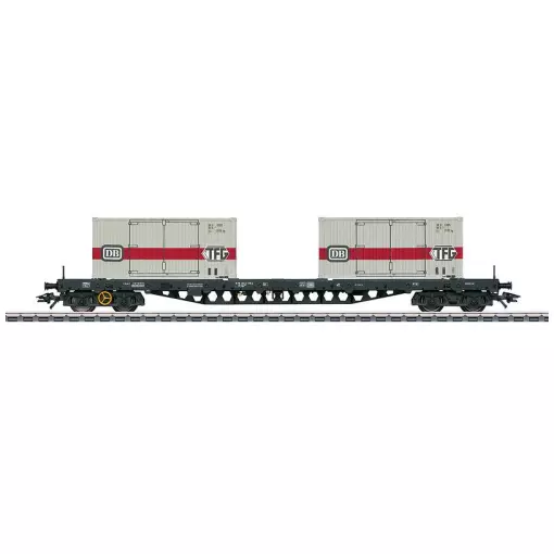 Vagón portacontenedores Sgs 693 + 2 contenedores MARKLIN 47048 DB - HO 1/87 - Ep IV