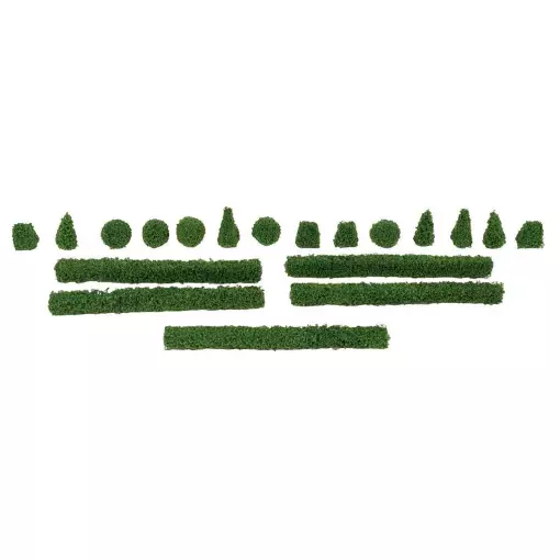Batch of hedges and boxwood FALLER 181290 Scale HO 1/87th