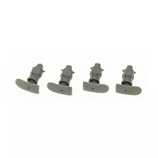 Set of 4 unified pads with rounded edge for electrical/diesel functions