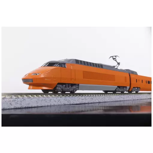 Set de base 5 éléments TGV Sud-Est orange origine N°84 - Kato 10-2083 - N 1/160 - SNCF - Ep IV - Analogique - 2R