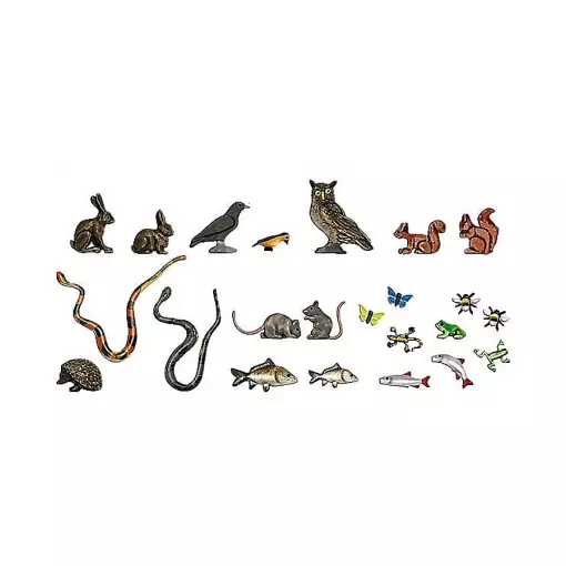 Pack de Petits Animaux - A Peindre - Busch 1153 - HO : 1/87 