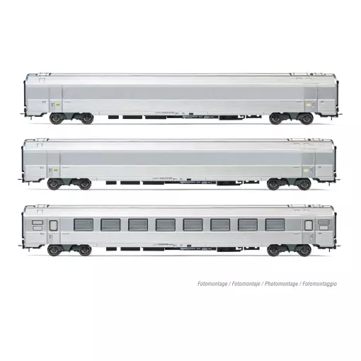 Set 3 voitures voyageurs "Train Expo" JOUEF HJ4179 SNCF - HO 1/87 - EP VI