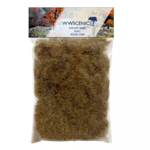 Fibres herbe "Patchy" - WWScenics WSG6-040 - 6mm - 100 g