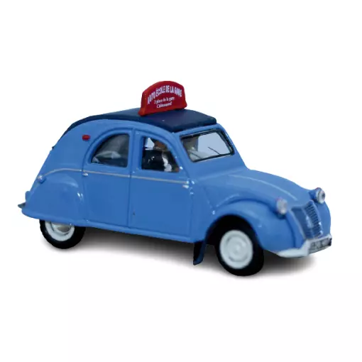 Citroën 2CV AZLP Auto-école, blauw, 2 karakters, SAI 1606 HO 1/87