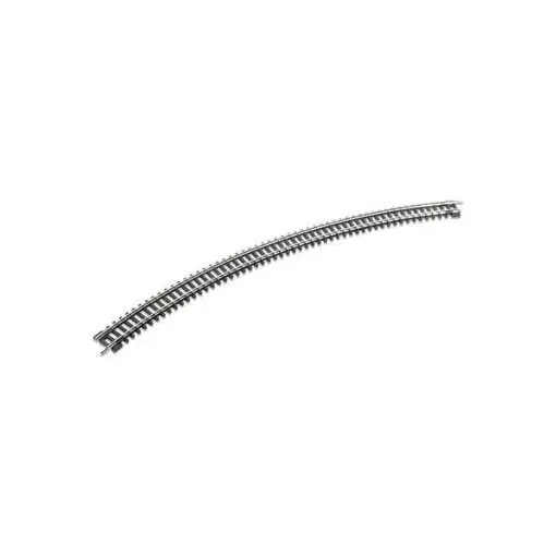 Curved track, radius 333.4mm, 45°, code 80, 8 in a circle - Peco ST19
