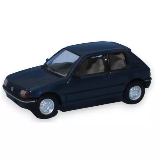 VOITURE PEUGEOT 205 XR - SAI 6304 - HO : 1/87 - BLEU MING MÉTALLISÉ