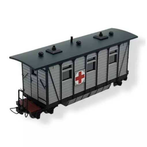 Voiture ferroviaire ambulance - MiniTrains 5135 - HOe 1/87