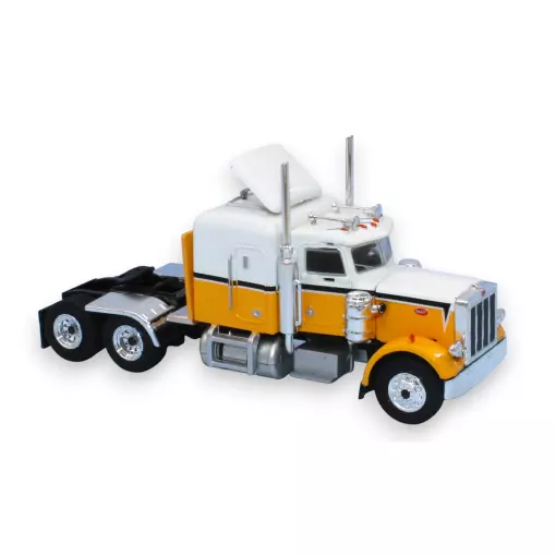 Camion Peterbilt 359, blanc / jaune, 1973 - Brekina 85717 - HO 1/87