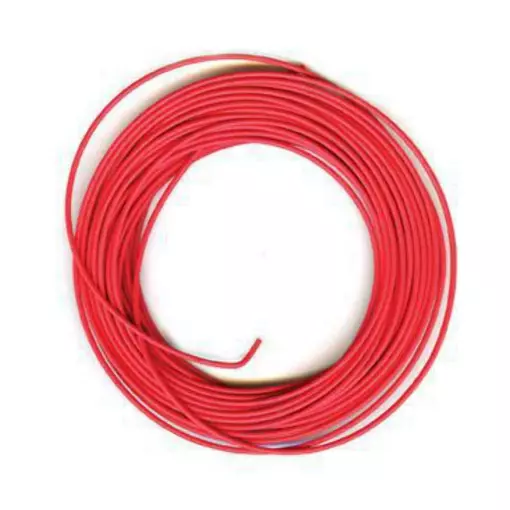 Fil rouge 0.2 mm carré, longueur : 7 mètres