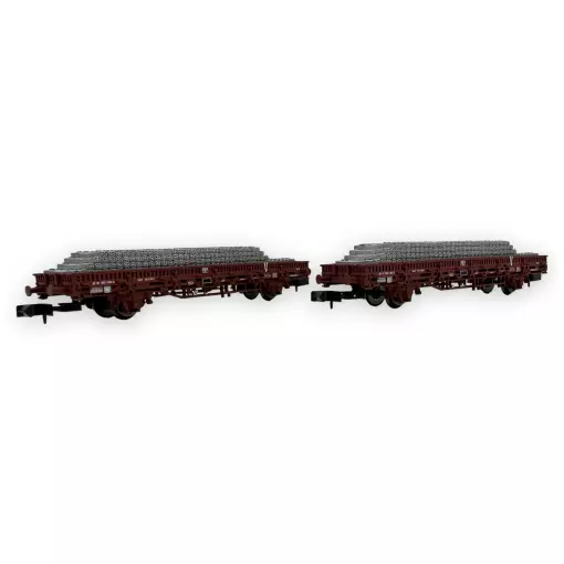 Set van 2 Arnold HN6543 "V" platte wagens - N 1/160 - SNCF - EP V