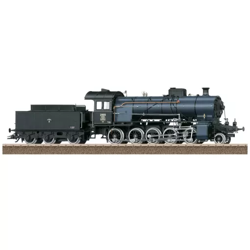 Locomotive à vapeur avec tender séparé, série C 5/6 "Eléphant" - Trix 25254 - HO 1/87 - CFF - Ep IV-V - Digital sound fumigène - 2R