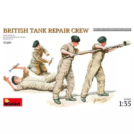 Set de 4 figurines Équipage de char britannique - MINIART 550035489 - 1/35