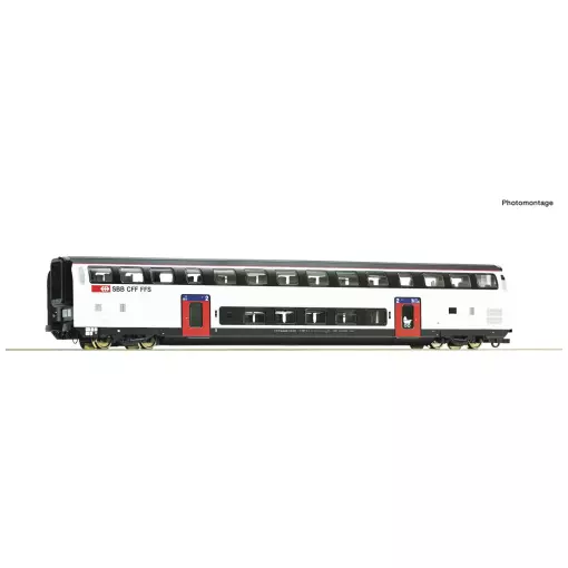 Voiture voyageurs 2 étages 2nd classe IC2020 B ROCO 74715 - SBB - HO 1/87- EP VI