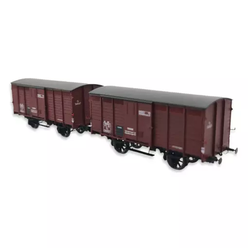 Set 2 Wagons primeurs ex-10T Type 2 REE Modèles WB743 - HO 1/87 - PLM - EP II