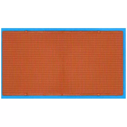 2 Plastikplatten, 10x20cm, braune Fliesen