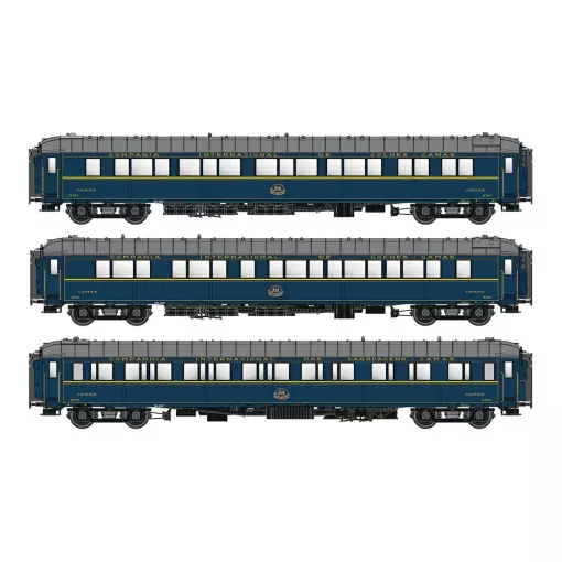 Set di 3 vagoni letto S2T + S3 + S3 CIWL LS MODELS 98016 - HO 1/87 - EP IVA