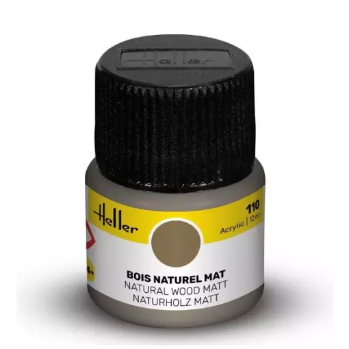 Peinture Acrylique 110 - Bois Naturel Mat - Heller 9110 - 12ML